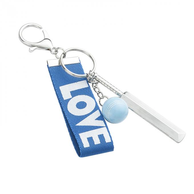 Catena chiave a catena chiave del nastro dell'automobile del pendente di promozione del regalo di alta qualità del ricordo di sport di forma creativa su ordinazione all'ingrosso del cricket