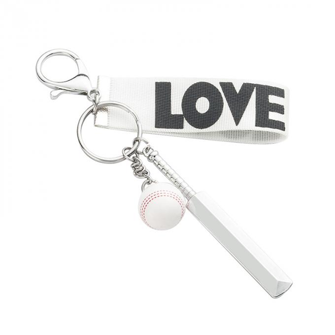 Catena chiave a catena chiave del nastro dell'automobile del pendente di promozione del regalo di alta qualità del ricordo di sport di forma creativa su ordinazione all'ingrosso del cricket